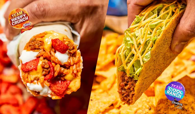 Taco Bell's Fan-Favorite Voting Is Back For Round Two With A Beefy Crunch Burrito vs. Cool Ranch Doritos Locos Tacos Matchup