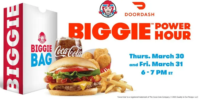 Biggie Deal Alert: Wendy's And DoorDash Team Up For "Biggie" Power Hour Plays