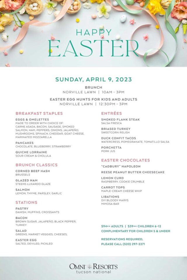 Easter Tucson 2023 Brunch, Restaurants, Things to Do