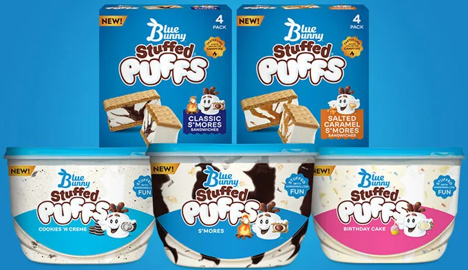 Blue Bunny Teams Up With Stuffed Puffs Filled Marshmallows To Launch A New Line of Frozen Treats