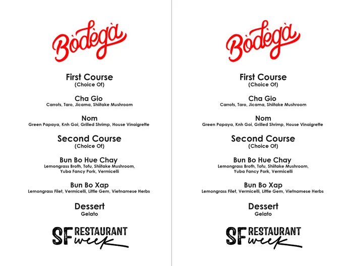 San Francisco Restaurant Week 2023