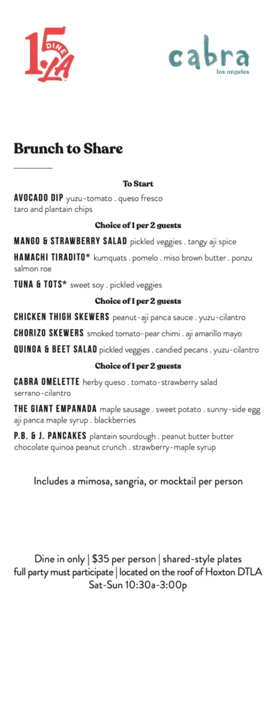 Dine LA 2023 Spring Edition: Menus, Dates