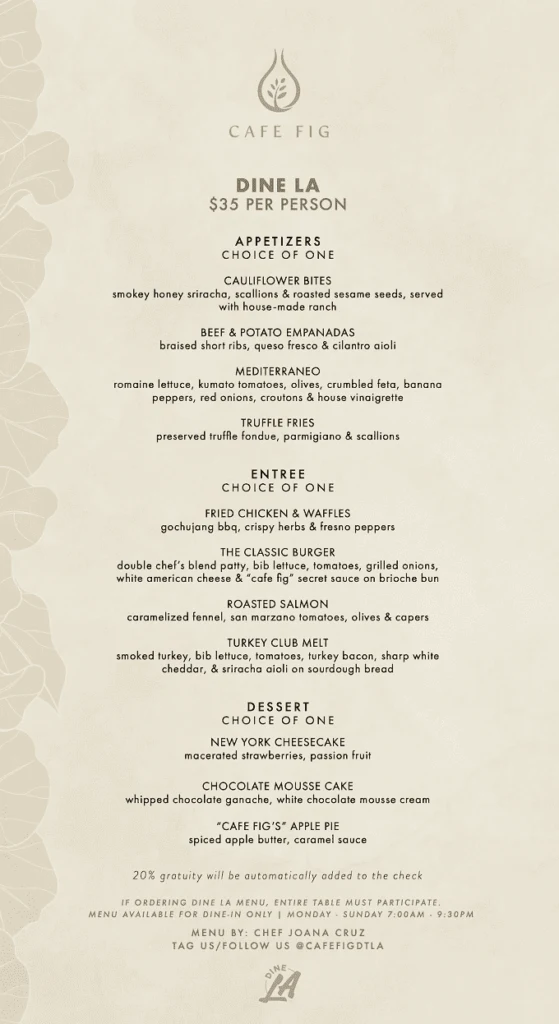 Dine LA 2023 Spring Edition: Menus, Dates