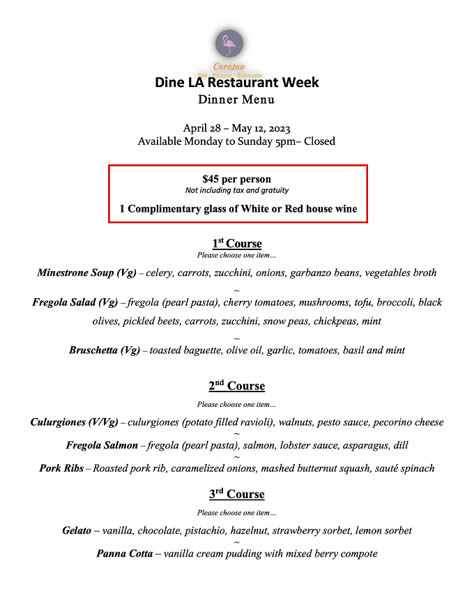 Dine LA 2023 Spring Edition: Menus, Dates