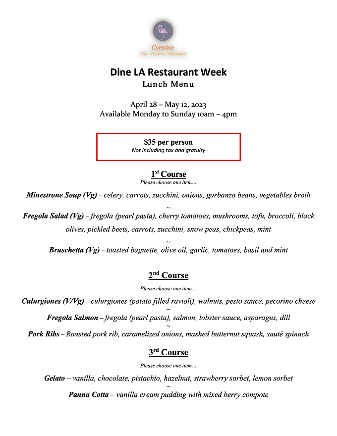 Dine LA 2023 Spring Edition: Menus, Dates