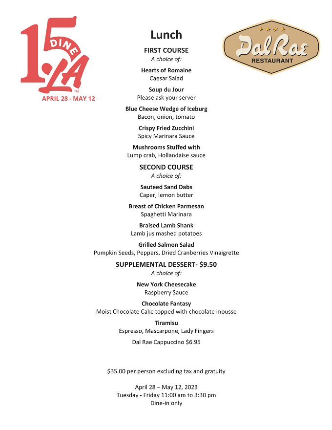 Dine LA 2023 Spring Edition: Menus, Dates