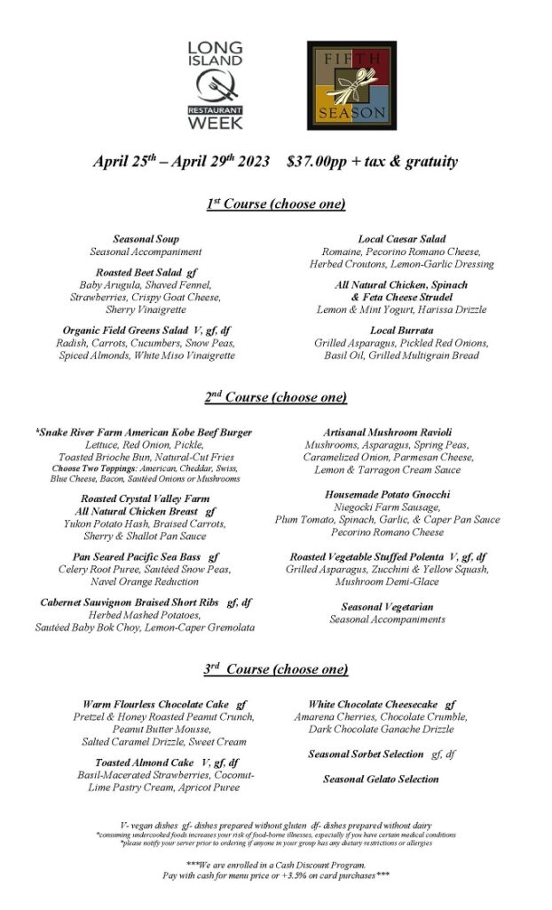 Long Island Restaurant Week 2023