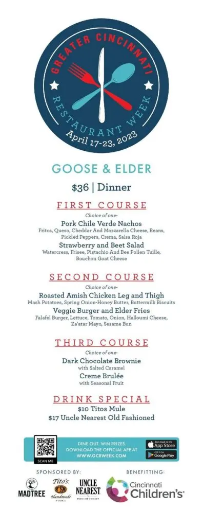 Greater Cincinnati Restaurant Week 2023: Menus, Dates