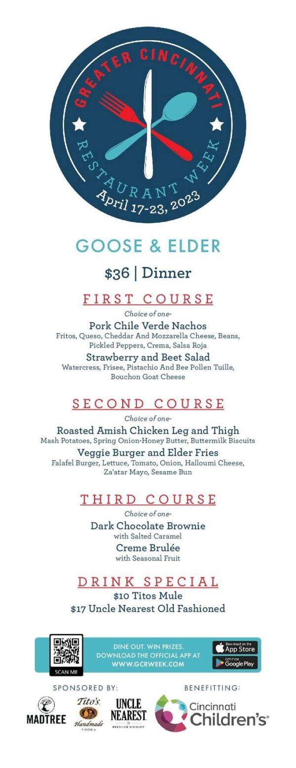 Greater Cincinnati Restaurant Week 2023 Menus, Dates