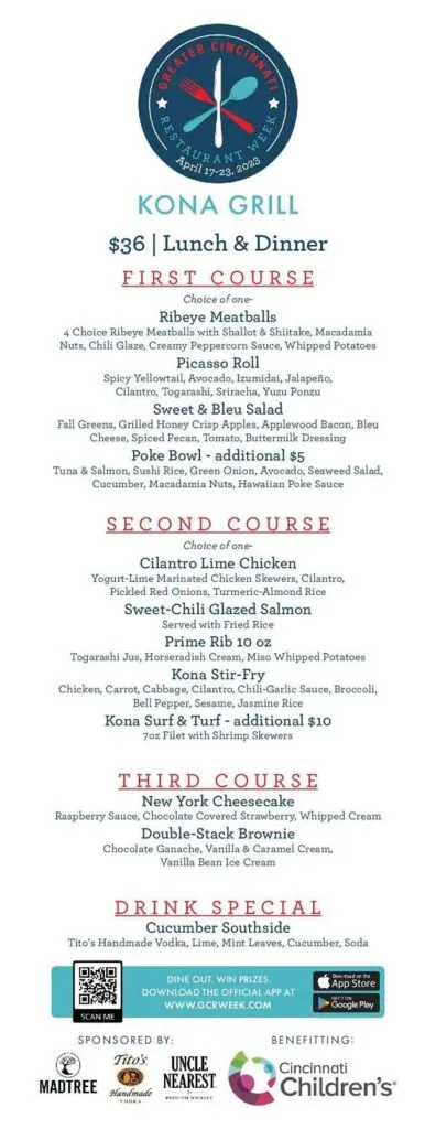 Greater Cincinnati Restaurant Week 2023: Menus, Dates
