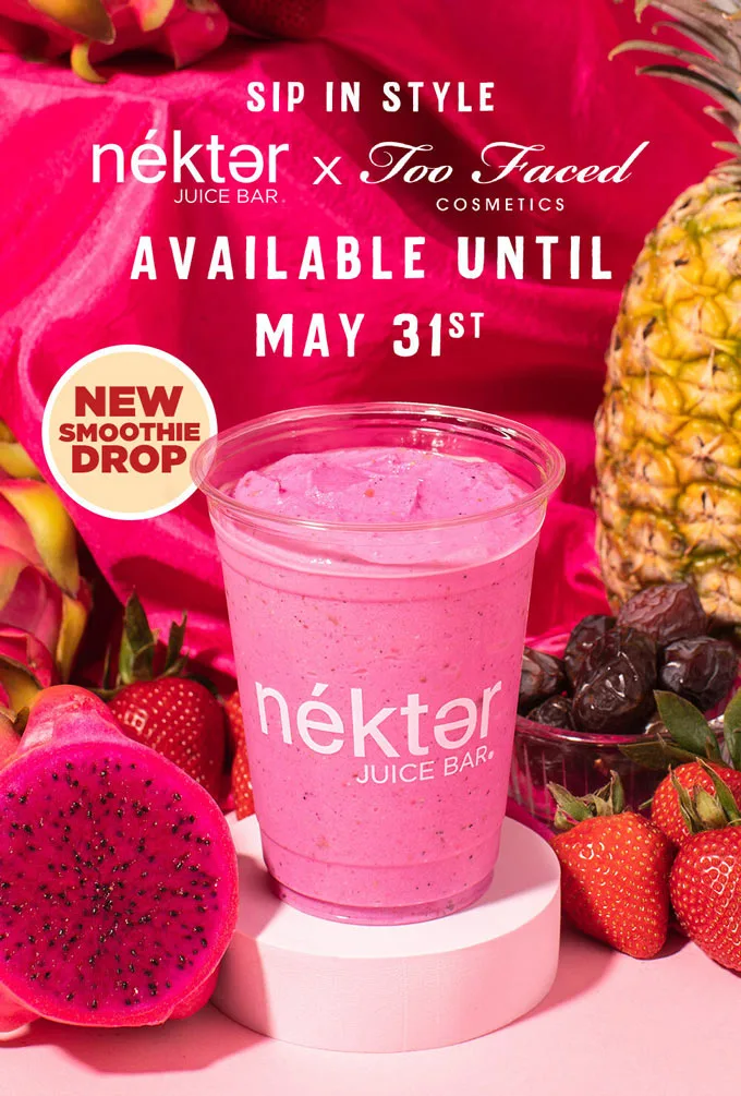 N&eacute;kter Juice Bar and Too Faced Team Up on a Limited-Edition Smoothie