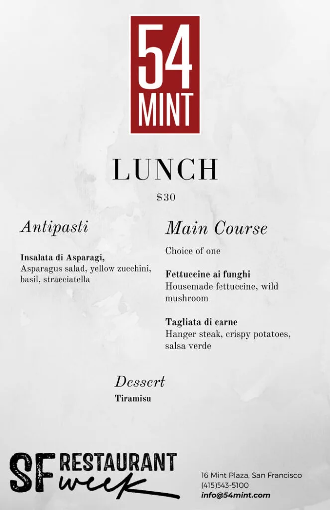 San Francisco Restaurant Week 2023