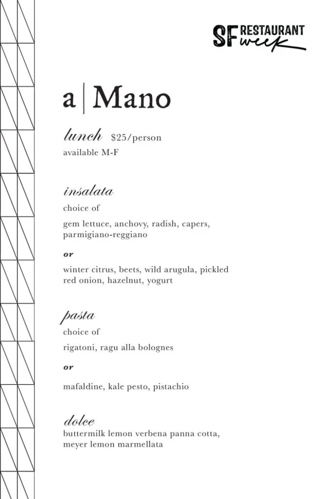 San Francisco Restaurant Week 2023