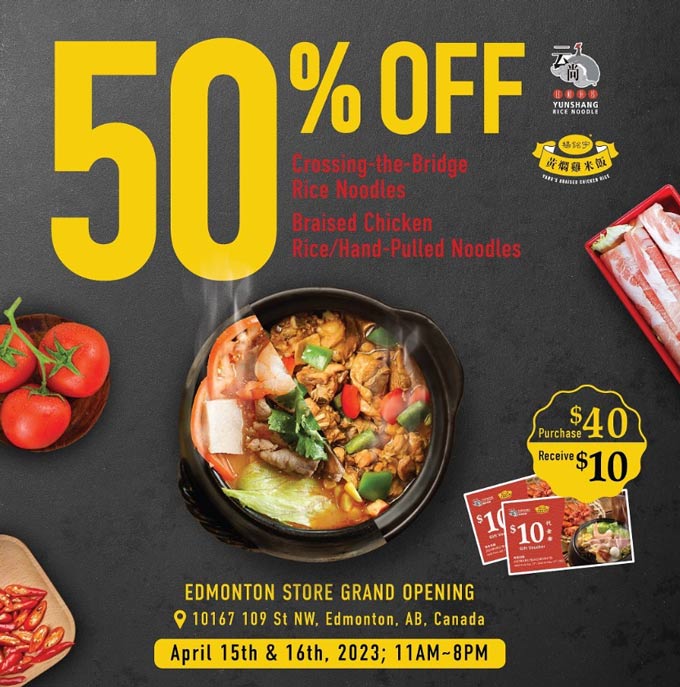 Yunshang Rice Noodle Edmonton Opening