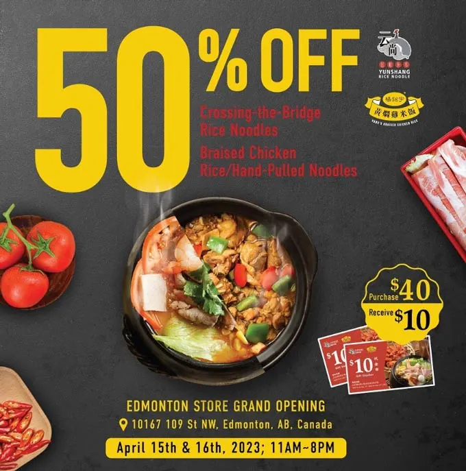 Yunshang Rice Noodle Edmonton Opening