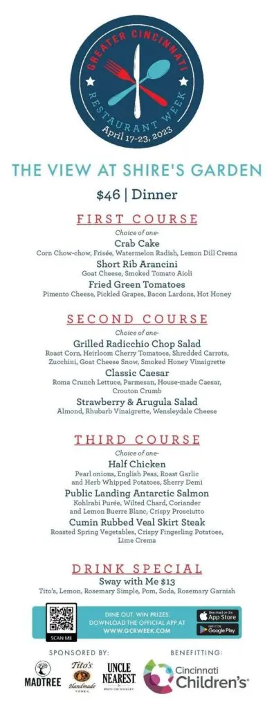 Greater Cincinnati Restaurant Week 2023: Menus, Dates