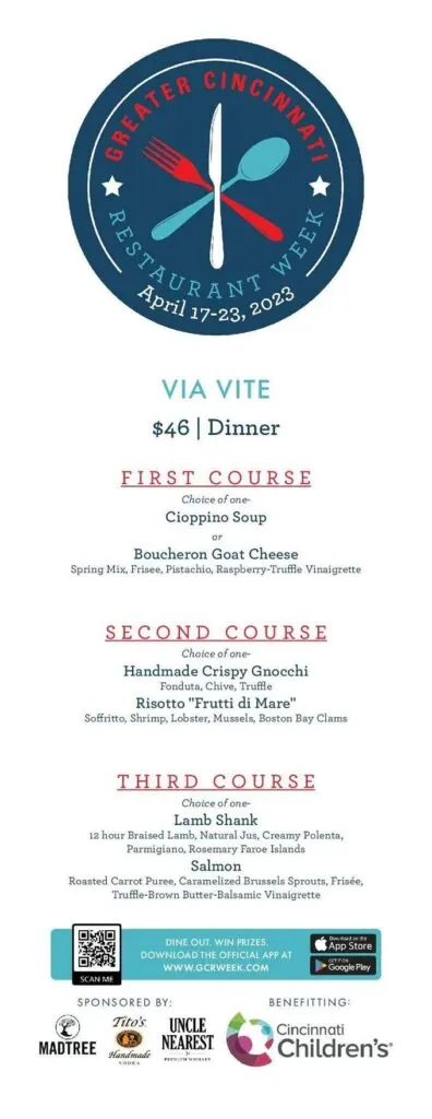 Greater Cincinnati Restaurant Week 2023: Menus, Dates