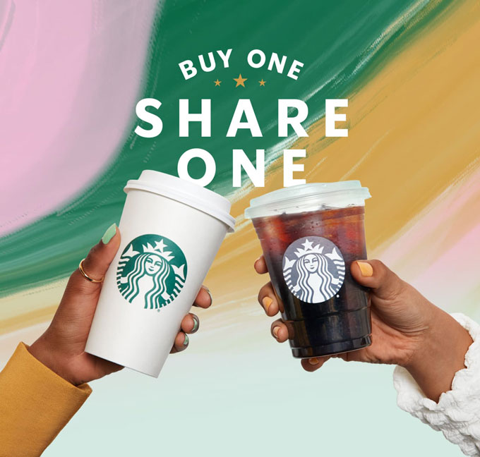 Starbucks Canada Buy One, Share One offer Foodgressing