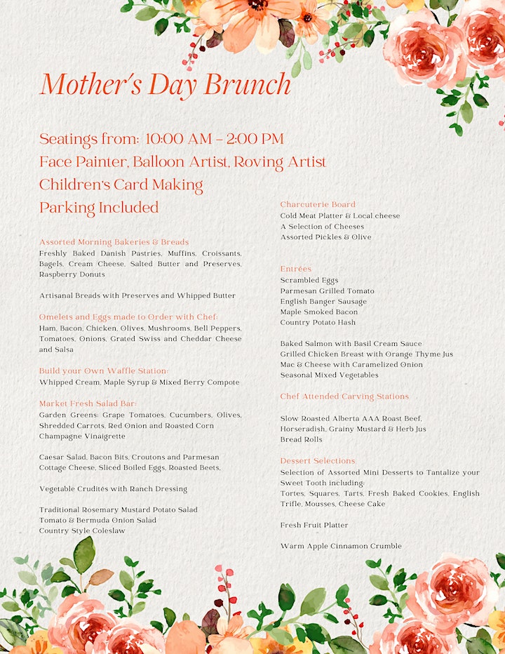 Mother's Day Edmonton 2023 Brunch, Restaurants, Things to Do
