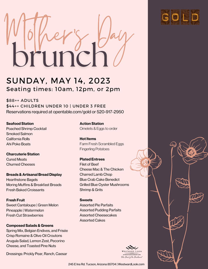 Mother's Day Tucson 2023 Brunch, Restaurants, Things to Do