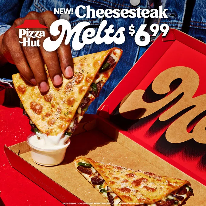 Pizza Hut Brings Sirloin Steak To Restaurants Nationally For The First Time With Two New Menu Items: Cheesesteak Pizza And Cheesesteak Melts; Launches Pizza Haute's Dinner Series With Chain