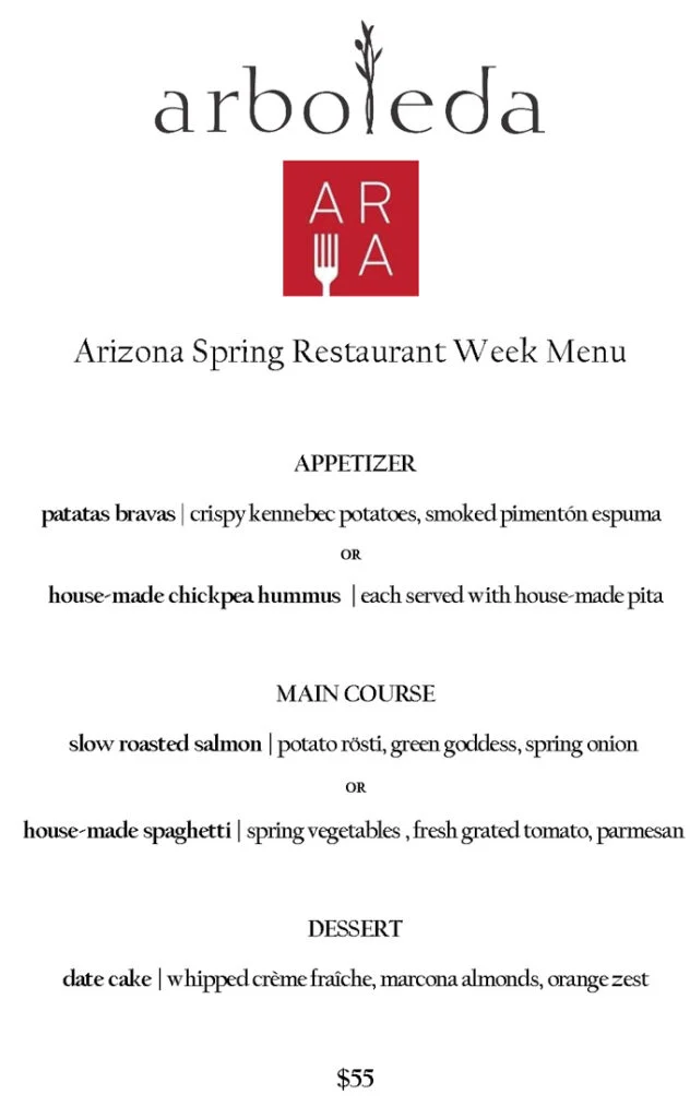 Arizona Restaurant Week 2023 Spring Edition Menus, Dates
