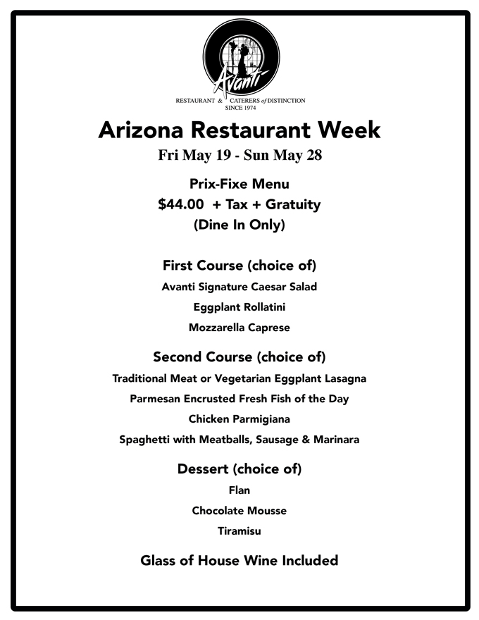 Arizona Restaurant Week 2023 Spring Edition Menus, Dates