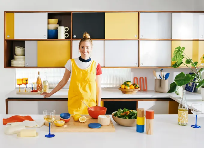 Crate & Barrel and Molly Baz Bring a Refreshing, Colorful Splash to The Kitchen