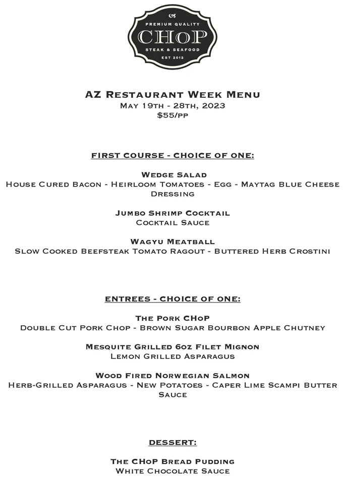 Arizona Restaurant Week 2023
