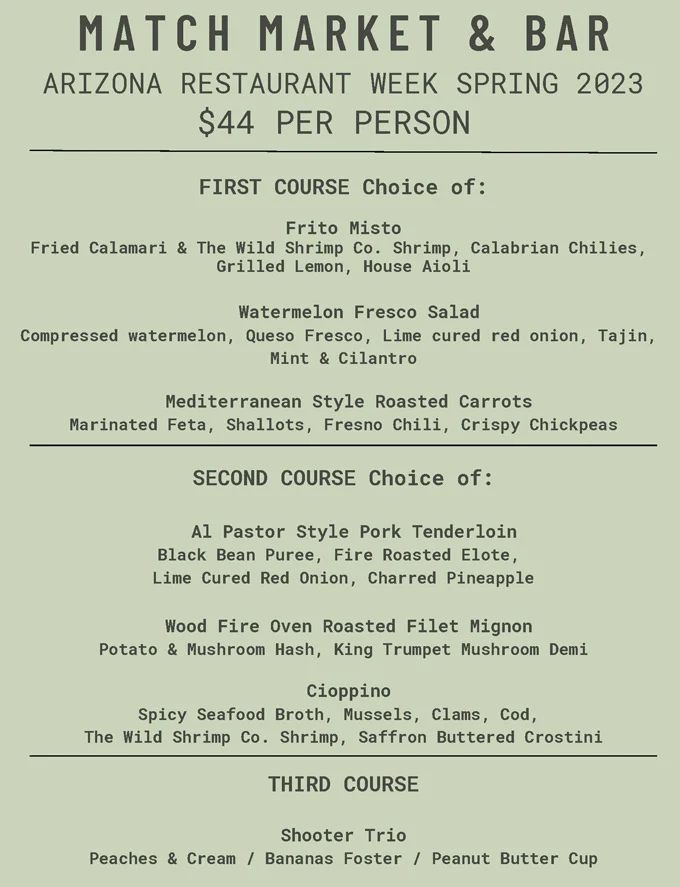 Arizona Restaurant Week 2023