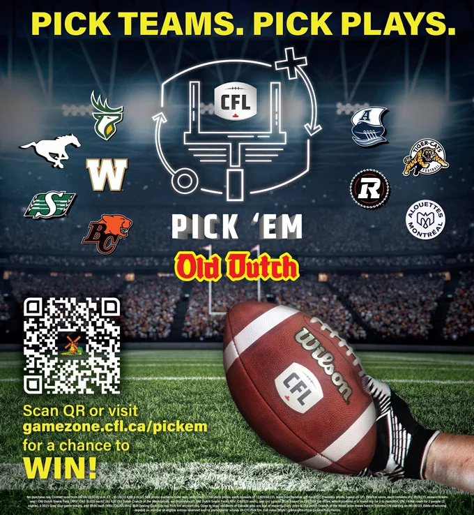 Cfl Fans: Snack, Play And Win With Old Dutch All Season Long