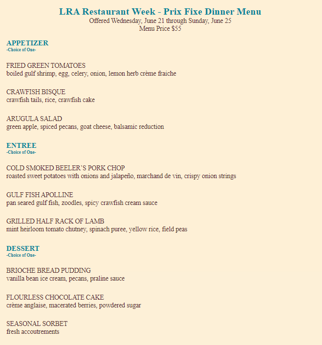 New Orleans Restaurant Week 2023: Menus, Dates