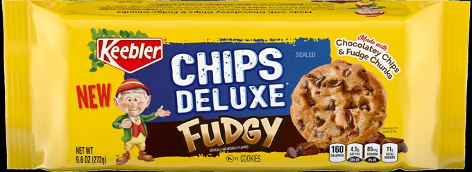 Keebler's Classic Chocolate Chip Cookie gets Fudgier with the Launch of the New Chips Deluxe Fudgy