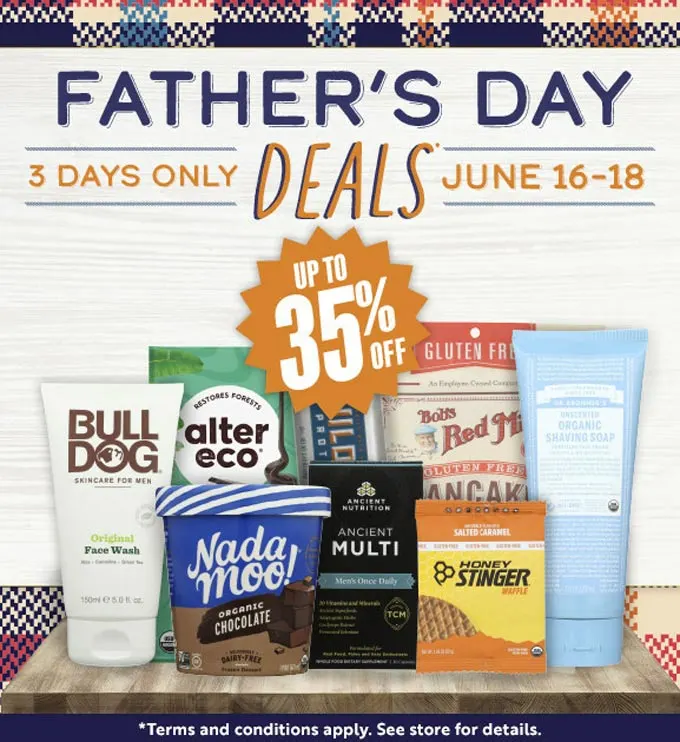 Celebrate Father's Day with Natural Grocers