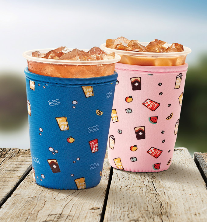 Get your Iced Capp Pool Floatie and Tims Beverage Cozies from the NEW Tim Hortons Fun Under The Sun summer merch collection