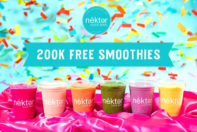 N&eacute;kter Juice Bar Celebrates 200th U.S. Location with 200,000 Smoothie Giveaway on Saturday, July 8