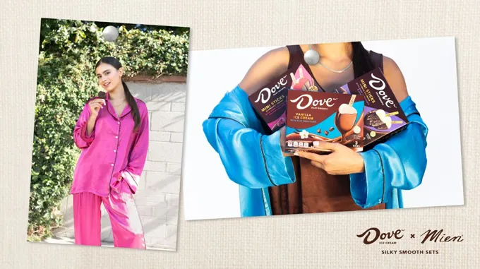 DOVE Ice Cream Celebrates New Luxe Packaging with First-Ever Silky Smooth Fashion Collaboration