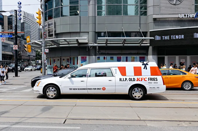 Funeral Procession for KFC's Bland Old Fries