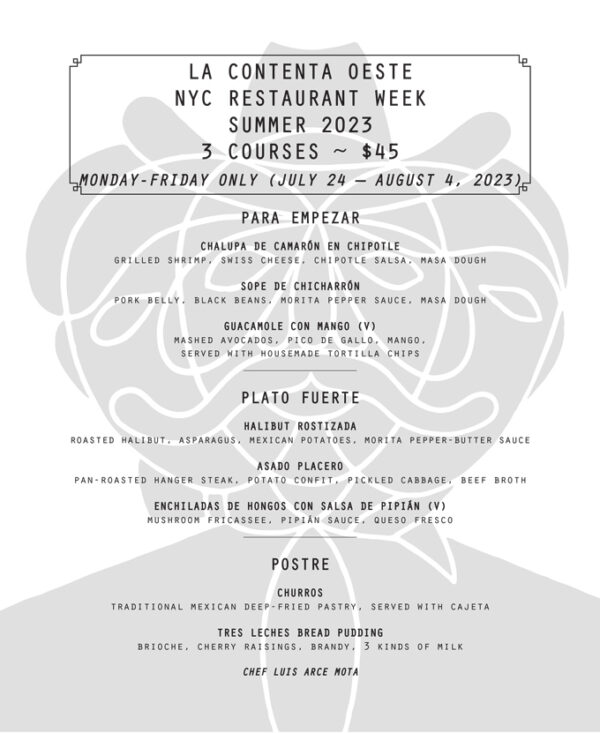 NYC Restaurant Week 2023 Summer Menus, Dates