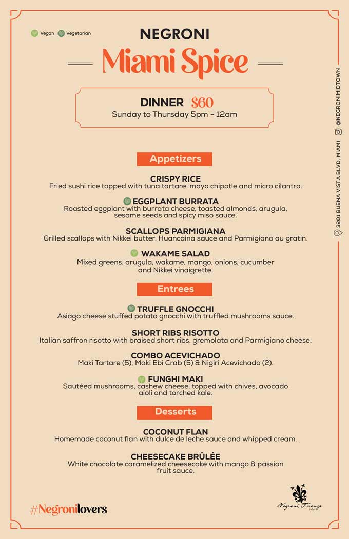 Miami Spice Restaurant Months 2023 Aug & Sept Highlights