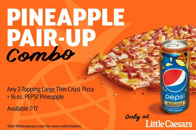 Does Pineapple Belong on Pizza? PEPSI Pineapple Launches Exclusively at Little Caesars