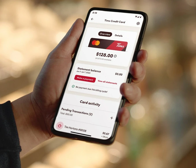 The Tims Credit Card is available NOW, offering quicker ways to earn more free Tim Hortons coffee, beverages and food
