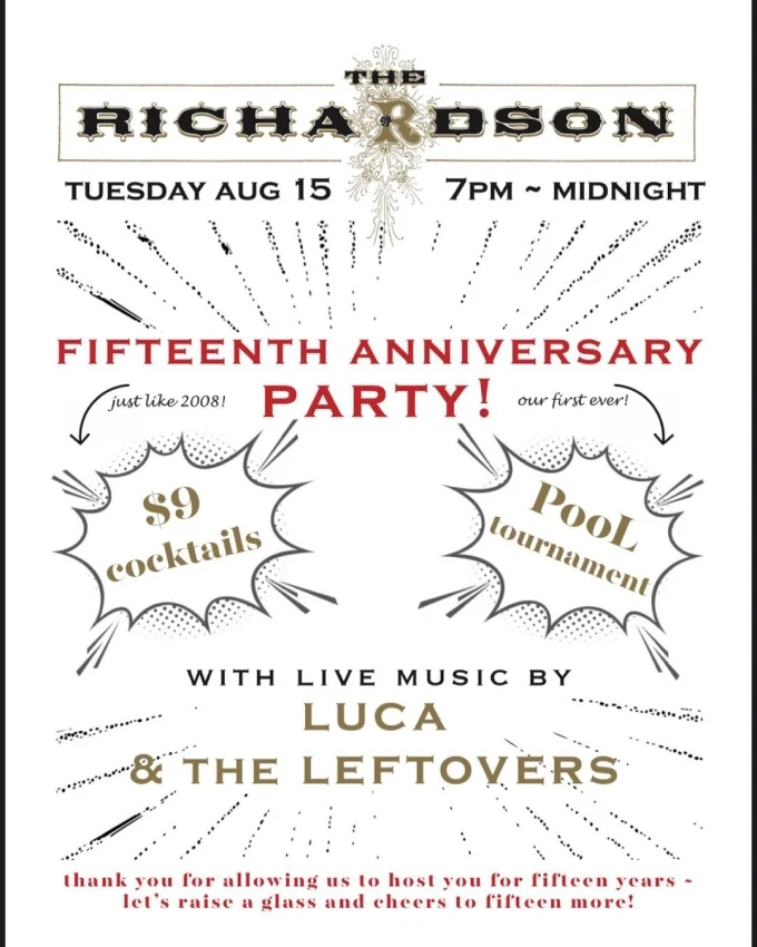 The Richardson Celebrates 15 Years of Unforgettable Nights in Greenpoint, Brooklyn