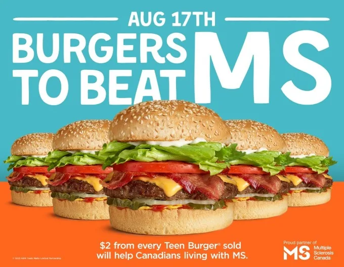 Celebrate The 15th Annual A&W Burgers To Beat Ms Day
