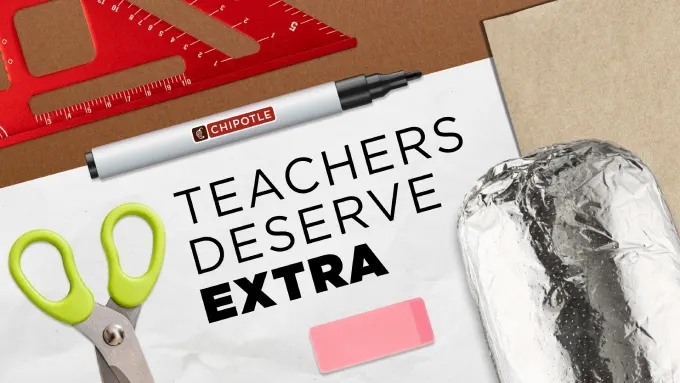 Chipotle To Give $100K To Teachers In School Supplies