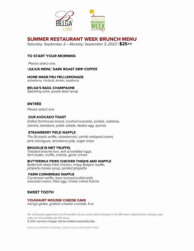 RAMW Summer Restaurant Week 2023 Washington DC