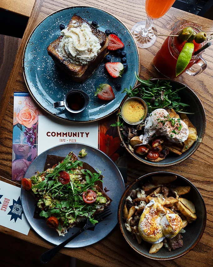 Community Taps + Pizza Vancouver - Brunch Menu Highlights