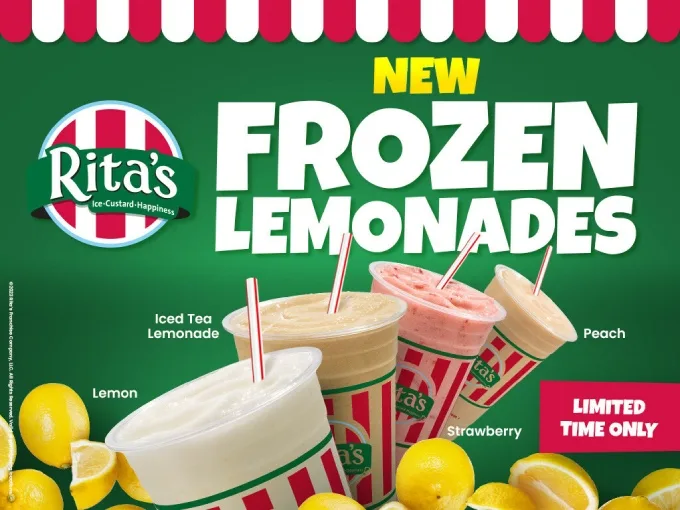 Rita's Italian Ice & Frozen Custard Announces New Line of Frozen Lemonades