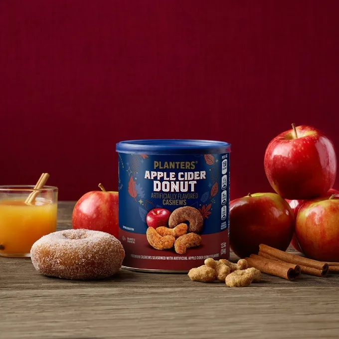 In Celebration of the Fall Season, the Makers of the Planters Brand Introduce New Flavored Cashew Innovation: Apple Cider Donut