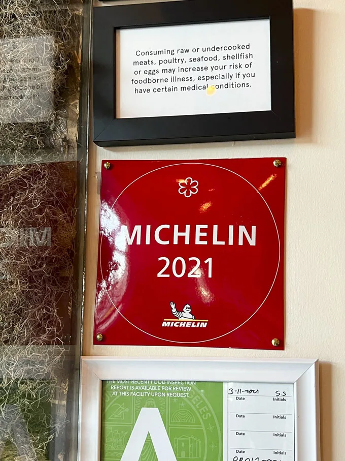 Kali Restaurant Los Angeles - 1 MICHELIN Star